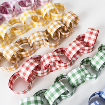 Gingham Paper Chain Craft Kit, 5 of 12