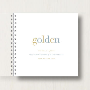 Personalised 50th Golden Anniversary Memory Book, 2 of 7