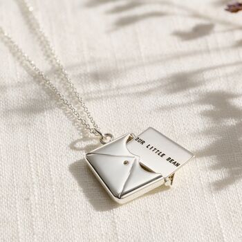 Personalised Baby Scan Envelope Necklace, 3 of 9