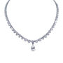 Imperial Rhodium Plated Teardrop Necklace, thumbnail 2 of 6