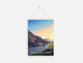 Go Cycling Travel Poster Art Print, 6 of 8