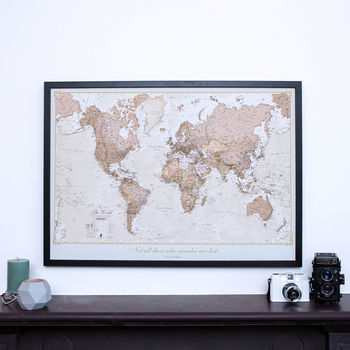 Personalised Antique World Map, 2 of 8