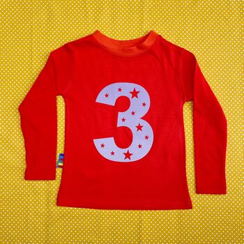 Personalised Age/Number Kids T Shirt, 6 of 8