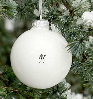 Christmas Bauble With Tiny Snowman, 5 of 6