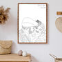 Custom Wedding Line Art Print Personalised Portrait, thumbnail 7 of 10