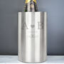 Monogram Stainless Steel Personalised Wine Cooler, thumbnail 1 of 4