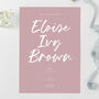 Personalised Baby Girl's Birth Announcement Print, thumbnail 3 of 7