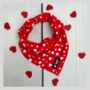 Red Valentine Heart Dog Bandana, thumbnail 1 of 4