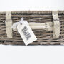 Antique Wash Hamper With Personalised Wooden Tag, thumbnail 5 of 7