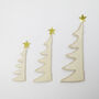 Ivory Paper Christmas Tree Decorations, thumbnail 3 of 4