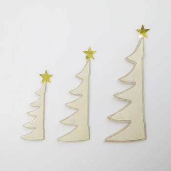 Ivory Paper Christmas Tree Decorations, 3 of 4