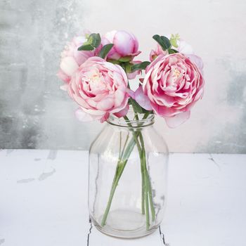 peony bouquet set in large vase or loose by abigail bryans designs ...