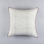 Mannar Block Print Black White Linen Cushion Cover, thumbnail 1 of 4