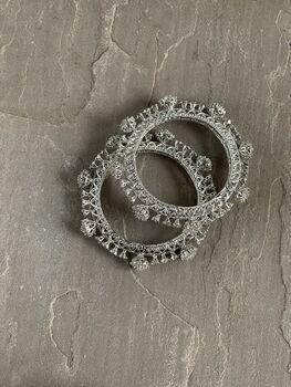 Elle Silver Bangles Set, 3 of 6