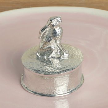 Personalised Engraved Hare Pewter Trinket Box Gifts, 7 of 8