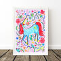 Lilac Unicorn Name Print Set, thumbnail 11 of 12