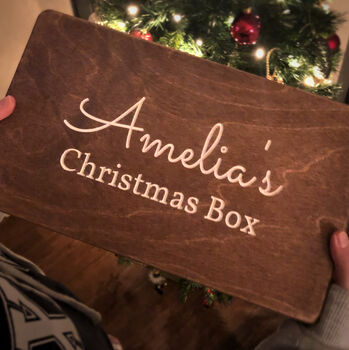 Personalised Wooden Christmas Eve Box, 5 of 5