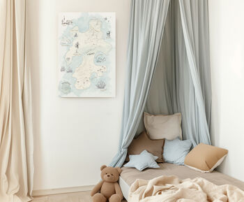 Peter Pan Inspired Map Nursery Art Print, 3 of 3