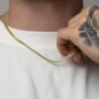 Gold Plated Double Curb Chain Necklace For Men, thumbnail 7 of 12
