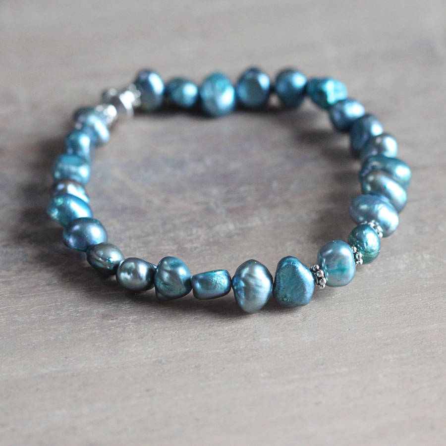 blue pearl bracelet