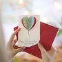 Personalised Map Heart Balloon Valentine's Card, thumbnail 1 of 11