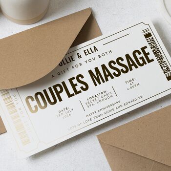 Personalised Couples Spa Day Massage Gift Voucher, 4 of 9