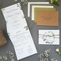 White Floral And Greenery Wedding Invitations Sample, thumbnail 3 of 5
