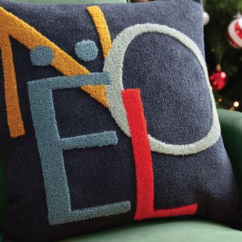 Tufted Noel Christmas Cushion, 2 of 2