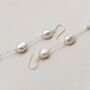 Savannah Long Pearl Earrings, thumbnail 2 of 4