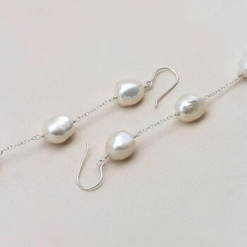 Savannah Long Pearl Earrings, 2 of 4