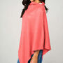 Coral Pink 100% Cashmere Multi Ways Button Poncho Shawl Gift Boxed, thumbnail 1 of 9