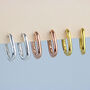 Sterling Silver Rectangle Hoop Earrings, thumbnail 1 of 7