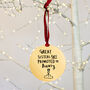 'Sisters Get Promoted To Aunty' Christmas Decoration, thumbnail 2 of 6