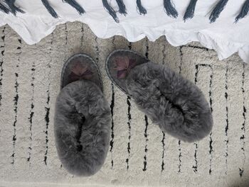 Luxury Sheepskin Slippers Mouve, 4 of 4