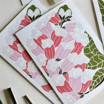 British Woodland Foxglove Notecards Set Of Eight Notecards And Envelopes, 8 of 9