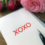'Xoxo' Letterpress Card, thumbnail 1 of 2
