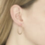 Half Hammered Hoop Earrings In 14k Gold Fill, thumbnail 5 of 7