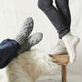 Fair Trade Cable Knit Wool Unisex Slipper Socks, thumbnail 2 of 12