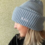 Personalized Embroidered Adults Beanie Hat, thumbnail 2 of 2