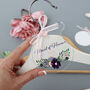 Personalised Clear Wedding Hanger Tag Purple, thumbnail 2 of 5