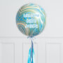 Personalised Baby Blue Marble Balloon, thumbnail 1 of 2