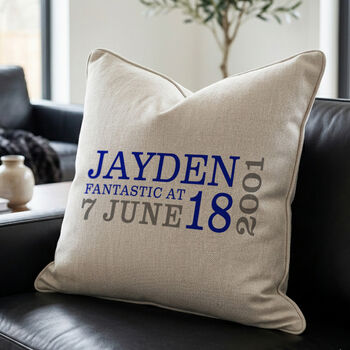 Personalised 18th Birthday Cushion, 2 of 8