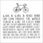 'Give A Man/Woman A Bike' Enamel Mug, thumbnail 7 of 10