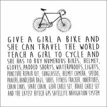 'Give A Man/Woman A Bike' Enamel Mug, 7 of 10