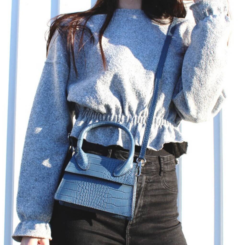 Personalised Mini Crossbody Croc Bag By Magpie Decor