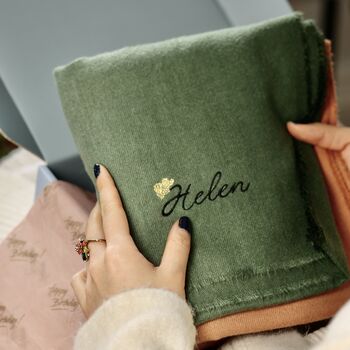 Personalised Cashmere Blend Ombre Scarf, 12 of 12