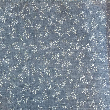 Dainty Blue And White Flower Print Triangle Scarf, 2 of 4