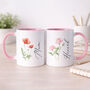 Personalised Birth Month Flower Mug, thumbnail 3 of 5