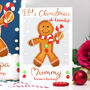 Personalised Gingerbread Man Family Christmas Card, thumbnail 2 of 8