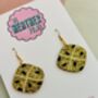 Hot Cross Bun Glitter Earrings, thumbnail 4 of 5